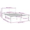 vidaXL Estrutura de cama pequena casal 120x190 cm pinho maciço