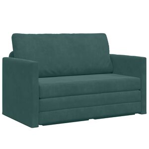 vidaXL Sof&aacute;-Cama Verde Escuro 124 x 71 x 78 cm Veludo