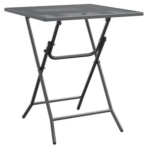 vidaXL Mesa de jardim 60x60x72 cm malha metal expandido antracite