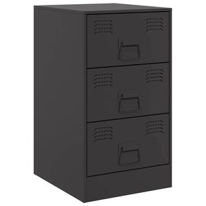 vidaXL Mesa de cabeceira 34,5x39x62 cm a&ccedil;o preto