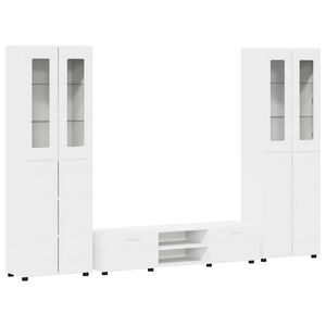 vidaXL Conjunto de m&oacute;vel de TV FLORIN 3 pcs Branco Madeira processada