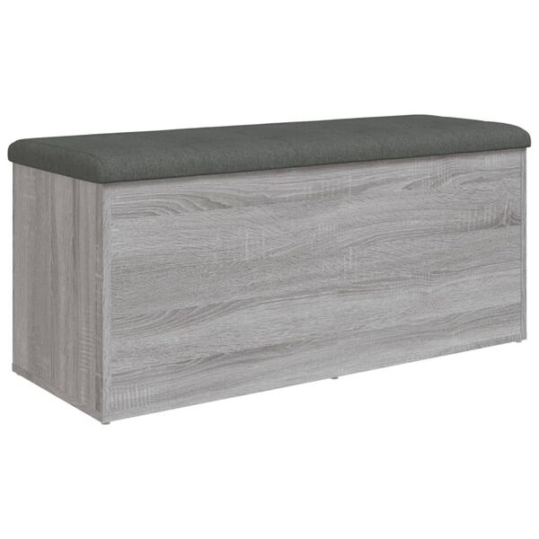vidaXL Banco arruma&ccedil;&atilde;o 102x42x45 cm derivados madeira cinzento sonoma