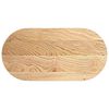 vidaXL Tampo de mesa 100x50x2 cm madeira de carvalho maci&ccedil;a oval