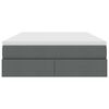 vidaXL Cama com arruma&ccedil;&atilde;o e colch&atilde;o Cinza Escuro 140 x 200 cm