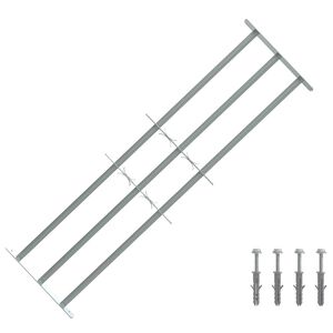 vidaXL Grade de Seguran&ccedil;a para Janelas com 3 Barras Transversais 3 pcs