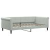 vidaXL Sof&aacute;-cama 100x190 cm veludo cinzento-claro