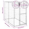 vidaXL Canil de exterior 110x220x180 cm aço galvanizado