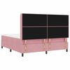 vidaXL Cama Box com colch&atilde;o com cabeceira Rosa 180 x 200 cm Veludo