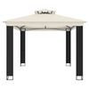 VidaXL Gazebo com telhado duplo 3,94x2,96 m a&ccedil;o creme