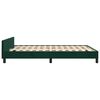vidaXL Estrutura de cama sem colch&atilde;o 140x190 cm veludo verde-escuro