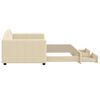 vidaXL Sof&aacute;-cama com gavet&atilde;o e gavetas 90x200 cm tecido cor creme