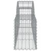 vidaXL Cestos gabião arqueados 25pcs 200x30x40/60 cm ferro galvanizado
