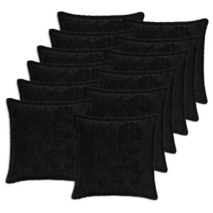 vidaXL Capa almofada 12 unid. HOUTEN Preto 40 x 40 cm