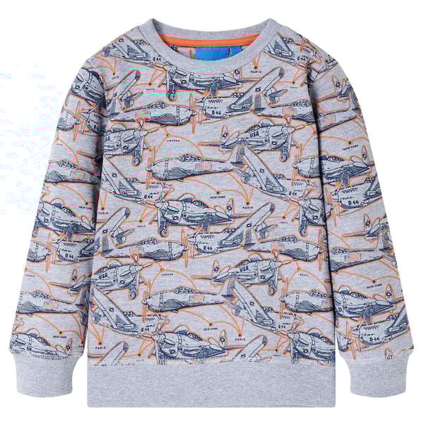 Sweatshirt para crian&ccedil;a cinzento mesclado 128