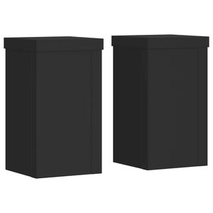 vidaXL Suportes p/ plantas 2 pcs 10x10x18 cm derivados madeira branco