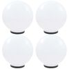 vidaXL Candeeiros esf&eacute;ricos LED 4 pcs 40 cm PMMA
