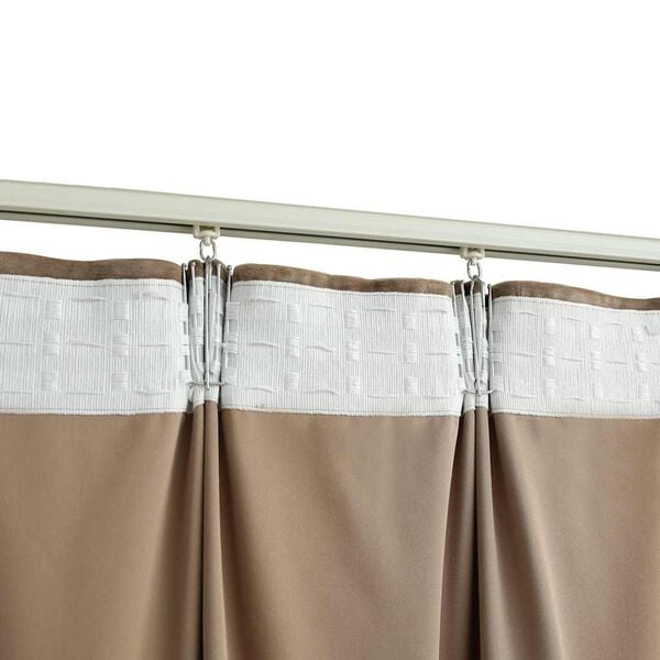 vidaXL Cortinas blackout com ganchos 2 pcs 140x175 cm veludo bege