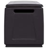 vidaXL Caixa arrumação p/ jardim 138x53x57cm 330L cinza-escuro e preto