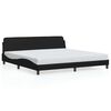 vidaXL Estrutura de cama Dover 193x203cm couro artificial preto