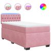 vidaXL Cama com molas/colch&atilde;o 100x200 cm veludo rosa