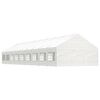 vidaXL Gazebo com telhado 20,07x5,88x3,75 m polietileno branco