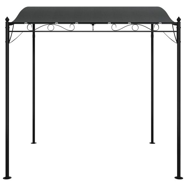 vidaXL Toldo 2x2,3 m 180 g/m&sup2; tecido e a&ccedil;o antracite