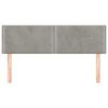 vidaXL Cabeceira de cama 2 pcs veludo 72x5x78/88 cm cinzento-claro