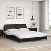 vidaXL Estrutura de cama Dover 160x200 cm couro artificial preto