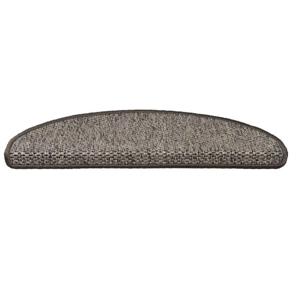 vidaXL Tapetes escada adesivos aspeto sisal 15 pcs bege/castanho