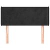 vidaXL Cabeceira de cama c/ abas veludo 103x16x78/88 cm preto