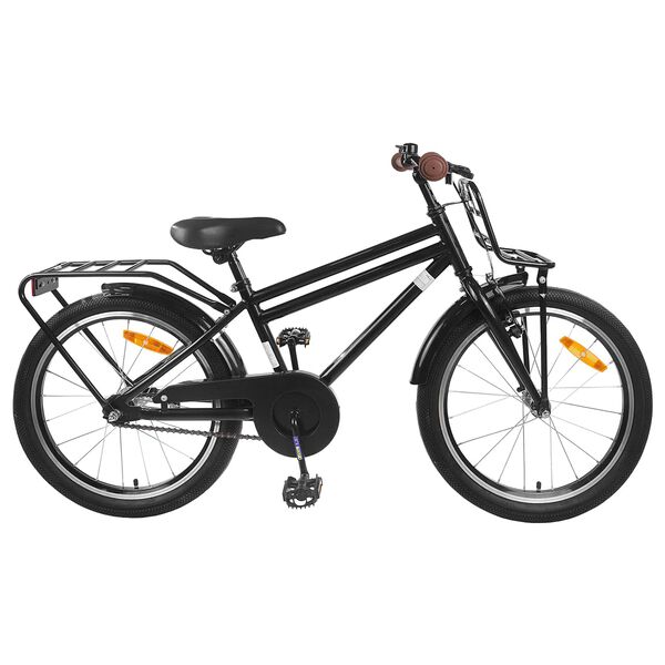 vidaXL Bicicleta Infantil 18 Polegadas para 5-7 anos Preto
