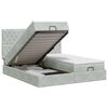 vidaXL Cama ottoman com colch&atilde;o 2 unid. Cinzento-claro Veludo