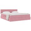 vidaXL Cama com Armazenamento com colch&atilde;o Rosa 100 x 200 cm