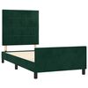 vidaXL Estrutura de cama sem colch&atilde;o 120x200 cm veludo verde-escuro