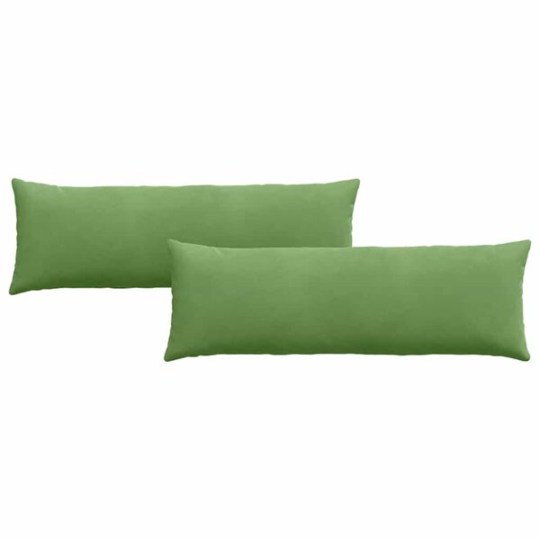 vidaXL Travesseiros de Sof&aacute; 2 pcs Verde claro 120 x 40 cm