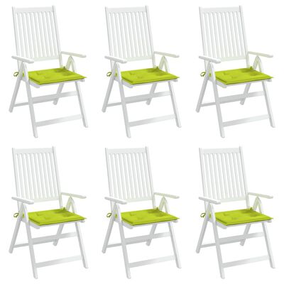 vidaXL Almofadões cadeiras jardim 6pcs tecido oxford verde brilhante