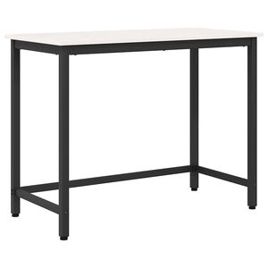 vidaXL mesa Branco 100 x 50 x 77 cm Madeira de Engenharia e A&ccedil;o