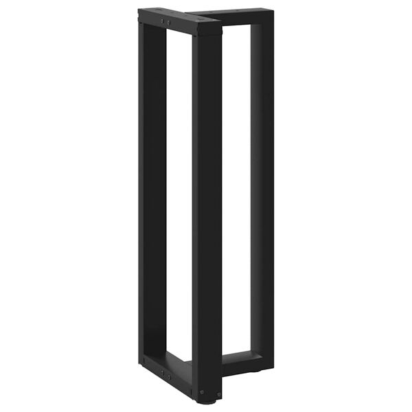 vidaXL Pés de mesa de bar em forma de T, 2 peças, preto, 50x35x(110-111) cm, aço