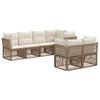 vidaXL Conjunto de Sof&aacute; de Jardim 7 unid. 7-N&uacute;mero de lugares Bege