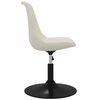 vidaXL Cadeiras de jantar girat&oacute;rias 6 pcs veludo cor creme