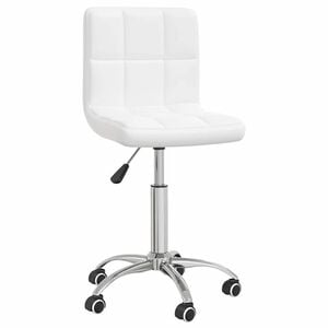 vidaXL Cadeira de escrit&oacute;rio girat&oacute;ria couro artificial branco