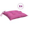 vidaXL Almofad&otilde;es de cadeira 4 pcs 50x50x7 cm tecido oxford rosa
