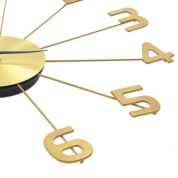 vidaXL Relógio de parede metal 50 cm dourado