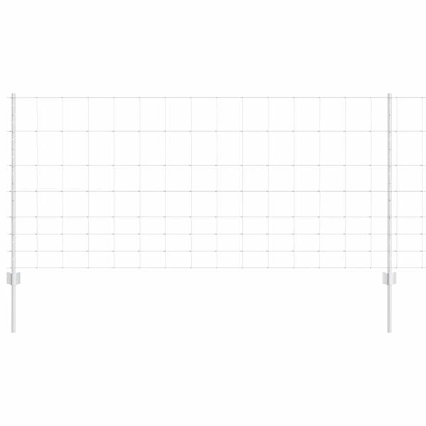 vidaXL Cerca com Poste Prateado 1 x 25 m A&ccedil;o