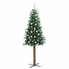 vidaXL &Aacute;rvore de Natal Slim com 300 LEDs com suporte Verde 210 cm