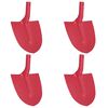 vidaXL Cabe&ccedil;a de P&aacute; 4 pcs Vermelho 39,5 x 27,5 cm A&ccedil;o revestido a p&oacute;