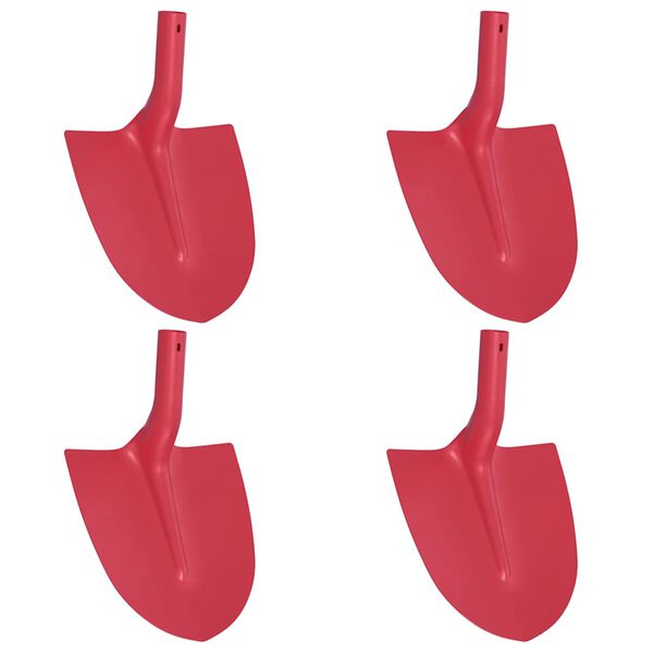 vidaXL Cabe&ccedil;a de P&aacute; 4 pcs Vermelho 39,5 x 27,5 cm A&ccedil;o revestido a p&oacute;