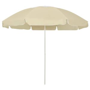 vidaXL Guarda-sol de praia 240 cm amarelo areia