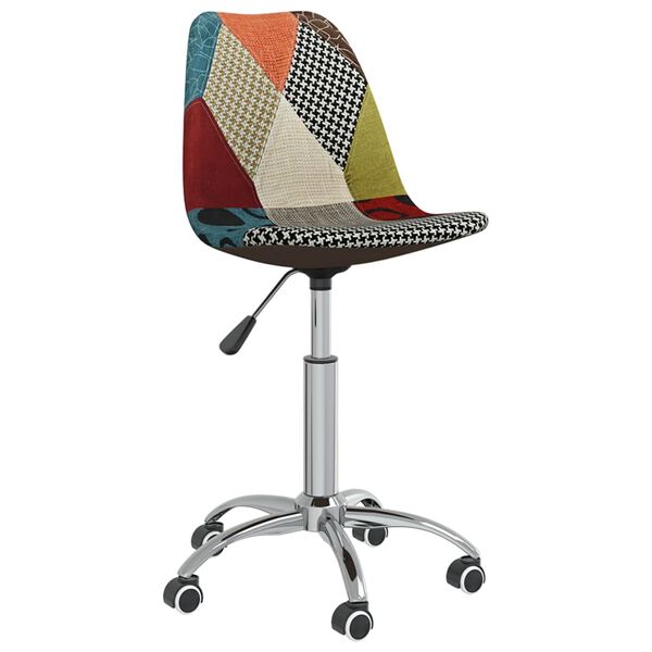 vidaXL Cadeiras de jantar girat&oacute;rias 4 pcs retalhos de tecido