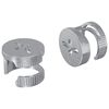 vidaXL Porcas de Fecho Cam 2 unid. Prateado 12 x 10 mm Metal